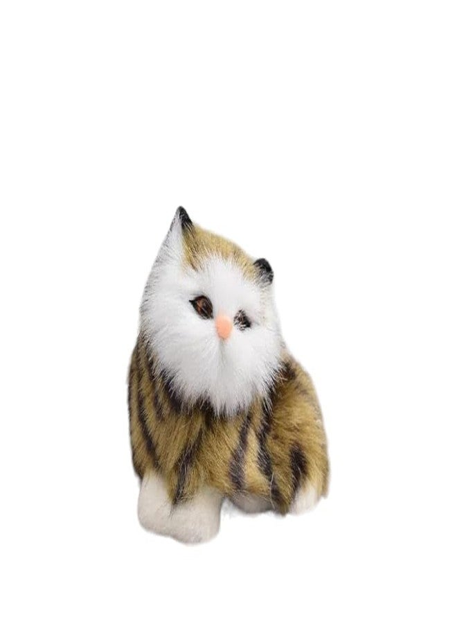 LA BELLEZA Sleeping Cute Simulation Mat Cat for Car And Home Accessories Decor for Decoration Showpiece - Image 1